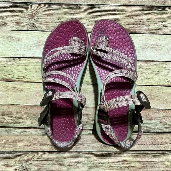 Chaco Maroon Strap Sandals