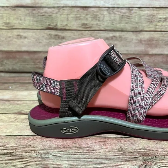 Chaco Maroon Strap Sandals