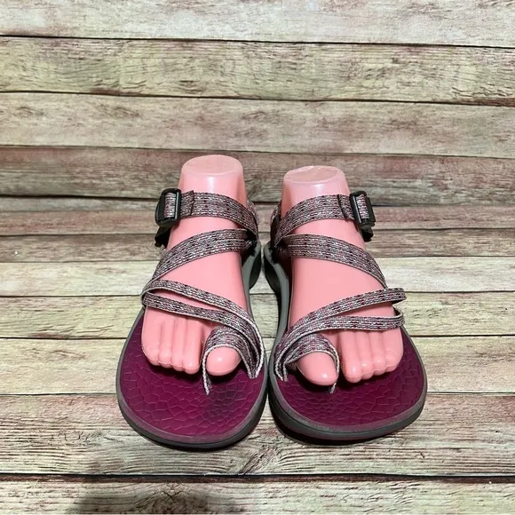Chaco Maroon Strap Sandals