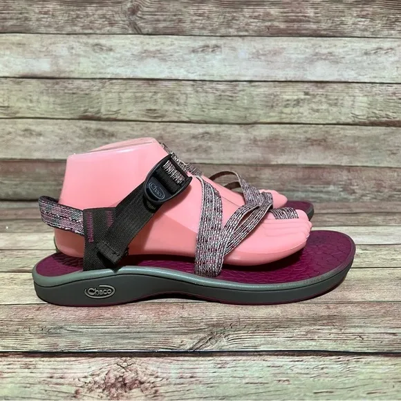 Chaco Maroon Strap Sandals
