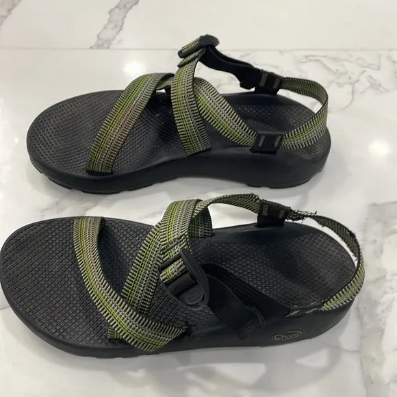 Chaco men’s z strap sandals multi green color size 12