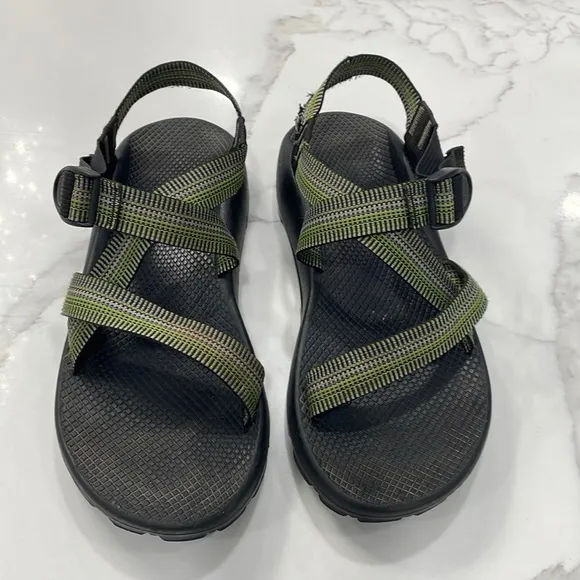 Chaco men’s z strap sandals multi green color size 12