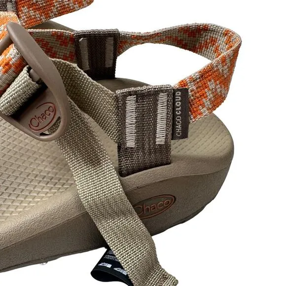 Chaco's Men's ZCloud 2 Cascade Tan Orange Straps Sandals Men's Size 11 J106525