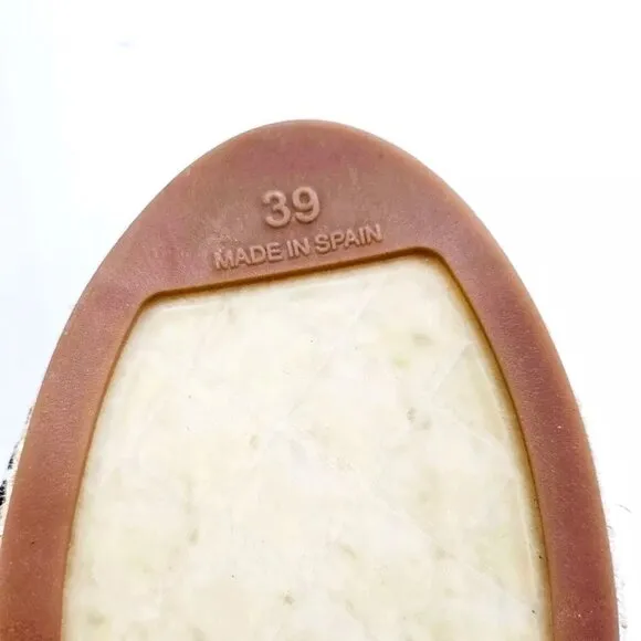 Chanel CC Logo Lambskin Espadrille Flats Cap Toe Black Beige US 8 EU 38.5 NEW