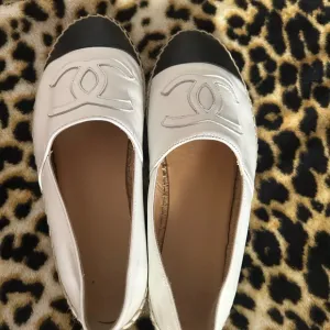 Chanel White and Black Espadrilles