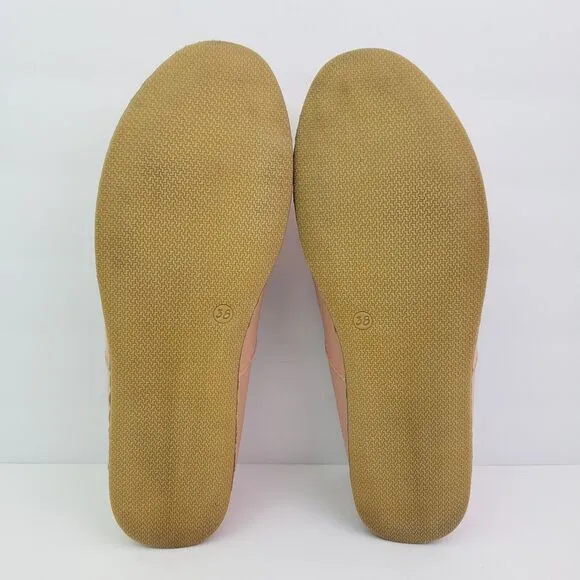 Charix Womens Size EU 38 US 8 Vintage Pink Leather Slip On Flats Loafer Shoes