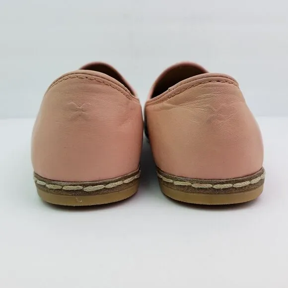 Charix Womens Size EU 38 US 8 Vintage Pink Leather Slip On Flats Loafer Shoes