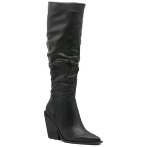 Charles by Charles David Wire Boot Black Faux Leather Slouchy Knee High
