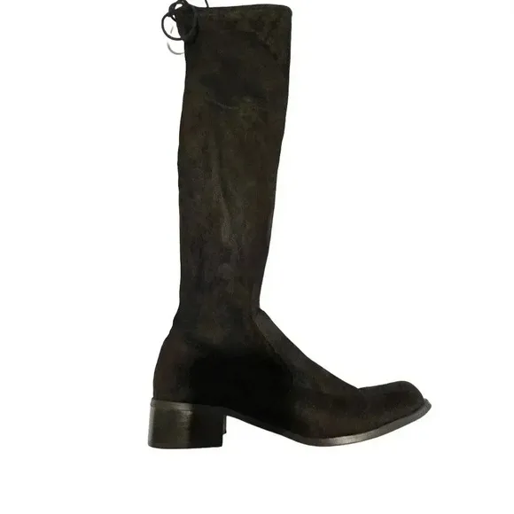 Charles David Black Velvet Knee-High Boots