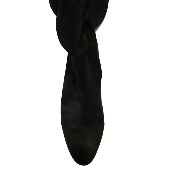 Charles David Black Velvet Knee-High Boots
