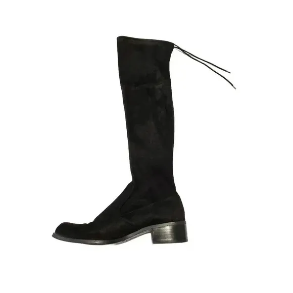 Charles David Black Velvet Knee-High Boots
