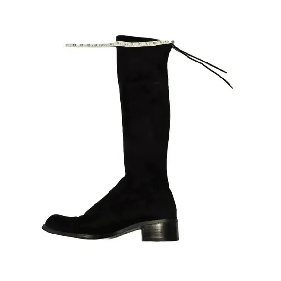 Charles David Black Velvet Knee-High Boots