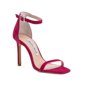 CHARLES DAVID Magenta Suede Extra Heeled Sandals