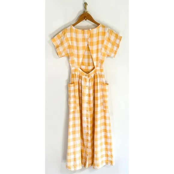 Christy Dawn The Jane Midi Plaid Short-Sleeve Dress