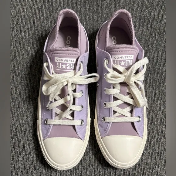 Chuck Taylor All Star Crush Heel Summer Utility Womens Lilac Sneakers Size 8