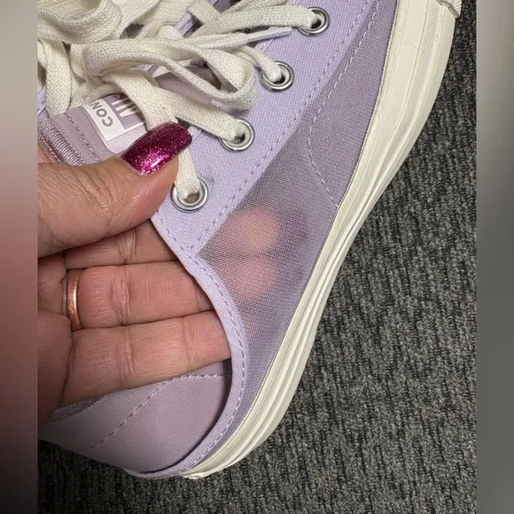 Chuck Taylor All Star Crush Heel Summer Utility Womens Lilac Sneakers Size 8