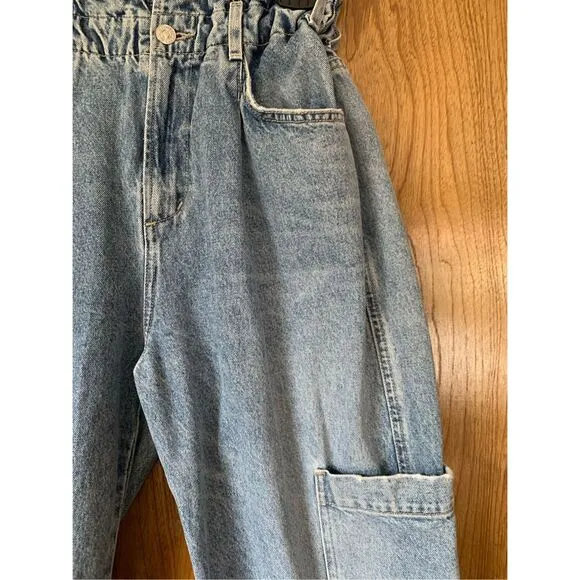 Citizens Of Humanity Annika High Rise Paper Bag Patch Pocket Jeans Blue Size 26