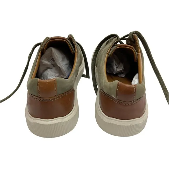 Clarks Cambro Lace Men's Sneaker in leather size 8 US Olive Nubuck new