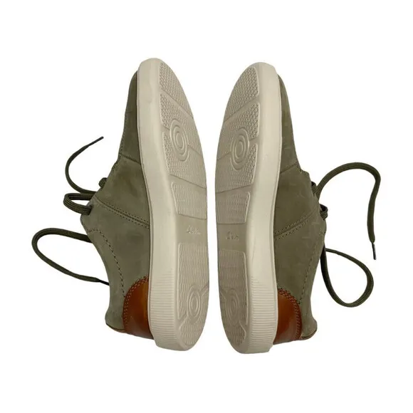 Clarks Cambro Lace Men's Sneaker in leather size 8 US Olive Nubuck new
