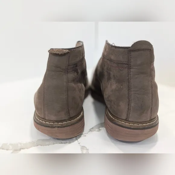 Clarks Newkirk high Top Mens Formal soft leather brown chukka Boots shoes sz 13