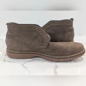 Clarks Newkirk high Top Mens Formal soft leather brown chukka Boots shoes sz 13