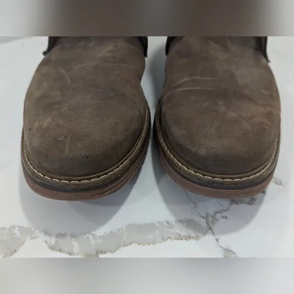Clarks Newkirk high Top Mens Formal soft leather brown chukka Boots shoes sz 13