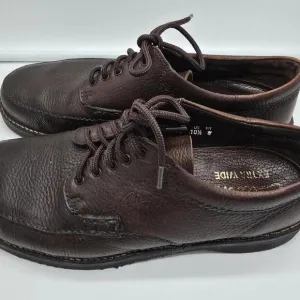 Clark's Silvato Extra Wide 10 5 Oil Resisting Loafers Tie Up Brown Leather Men's