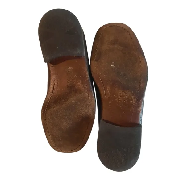 Classic Leather Horsebit Loafers Made In Italy Sz 9M Dark Brown
