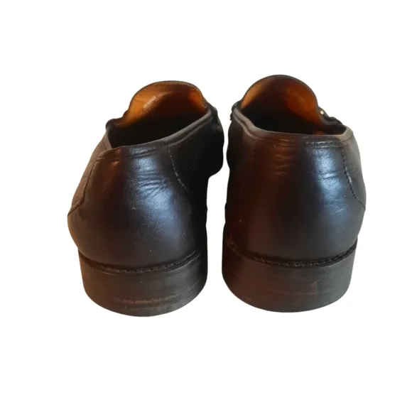 Classic Leather Horsebit Loafers Made In Italy Sz 9M Dark Brown