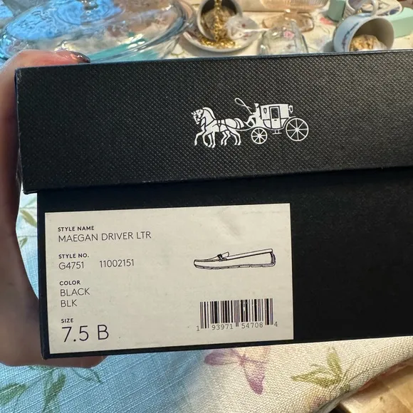 Coach Black Leather Chain Detail Loafers - Maegan Driver LTR