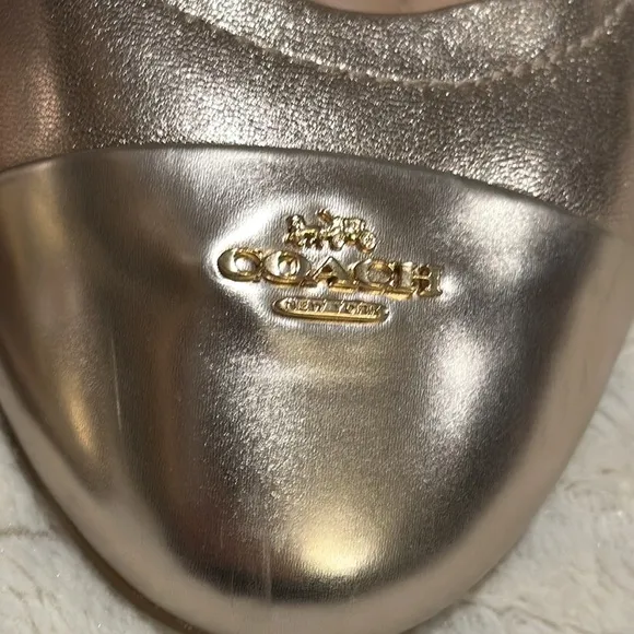 COACH Chelsea Leather Rose Gold Ballet Flats Shoes - never worn, size US 7B
