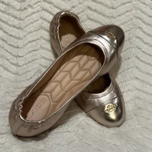 COACH Chelsea Leather Rose Gold Ballet Flats Shoes - never worn, size US 7B