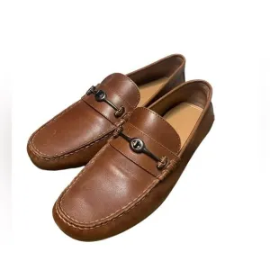 COACH MENS MOTT DRIVER LEATHER CLASSIC PREPPY LOAFERS SIZE 7.5