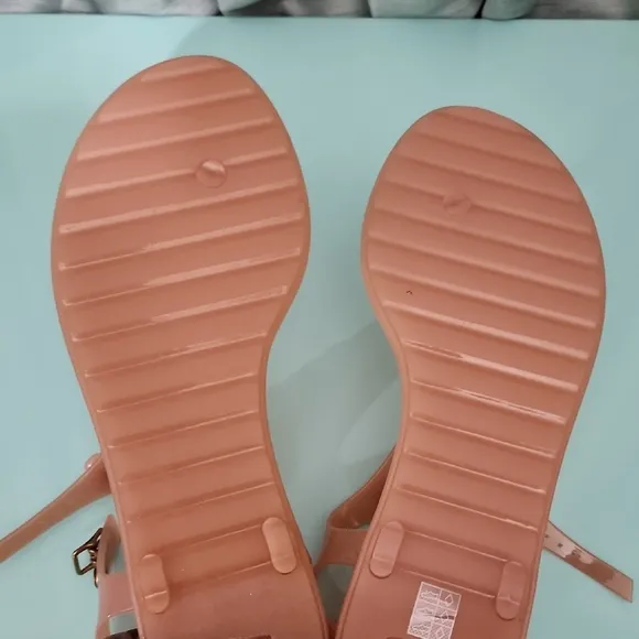 Coach Pink Tea Rose Jelly T-strap Sandals