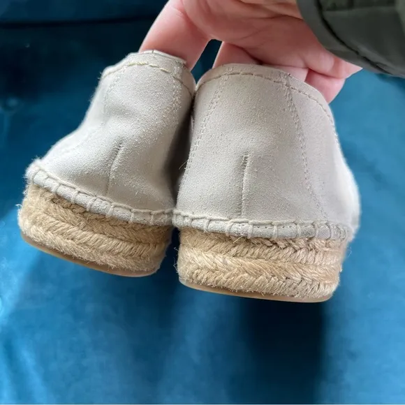 COACH RAE ESPADRILLE SLIP ONS NEUTRAL CREAM SIZE 10B EUC