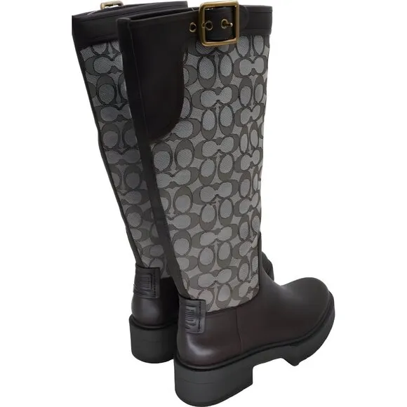 COACH Women's Lilli Knee-High Riding Boots Brown Size 8 B