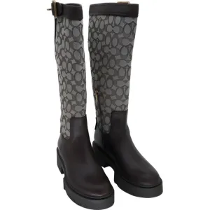 COACH Women's Lilli Knee-High Riding Boots Brown Size 8 B