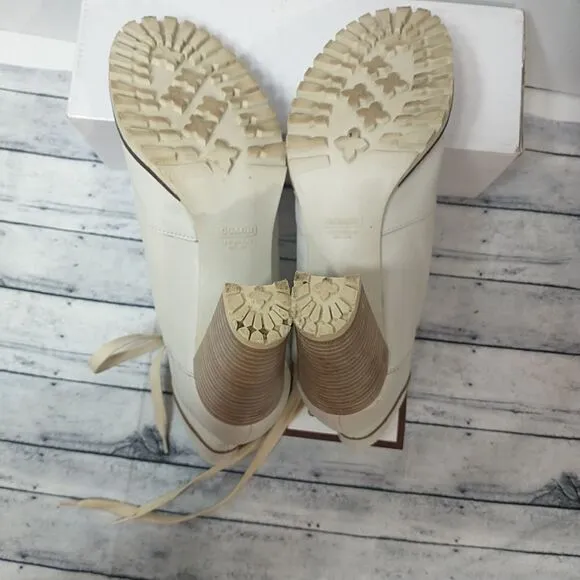 Coach Women's LUCIA  High Heel Boots Size 7B White