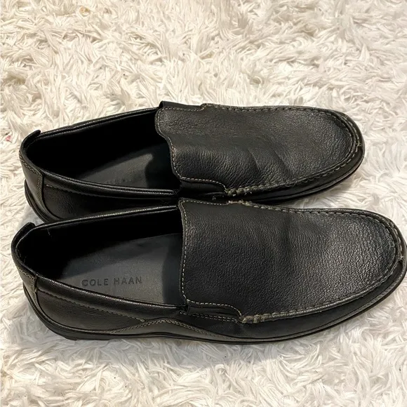 Cole Haan Black Tucker Venetian Slip On Loafer