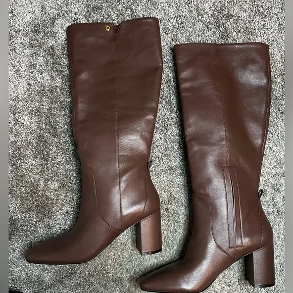 Cole Haan Chrystie Leather Square Toe Knee-High Boots NWOT​