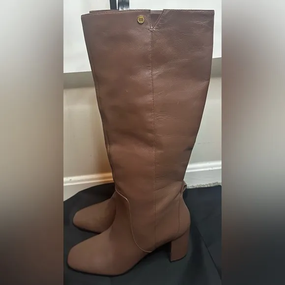 Cole Haan Chrystie Leather Square Toe Knee-High Boots NWOT​