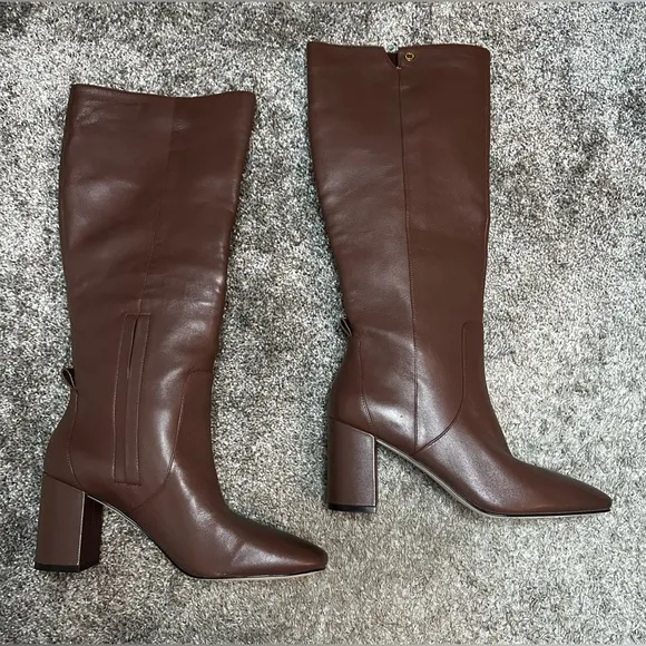 Cole Haan Chrystie Leather Square Toe Knee-High Boots NWOT​