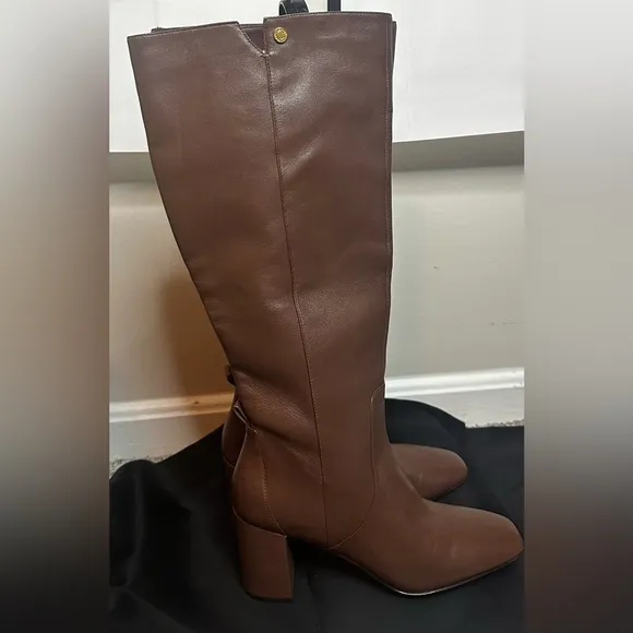 Cole Haan Chrystie Leather Square Toe Knee-High Boots NWOT​