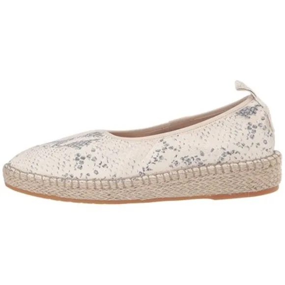 Cole Haan Cloudfeel Roccia Snake Leather Ivory Gray Espadrille Sneakers Loafers