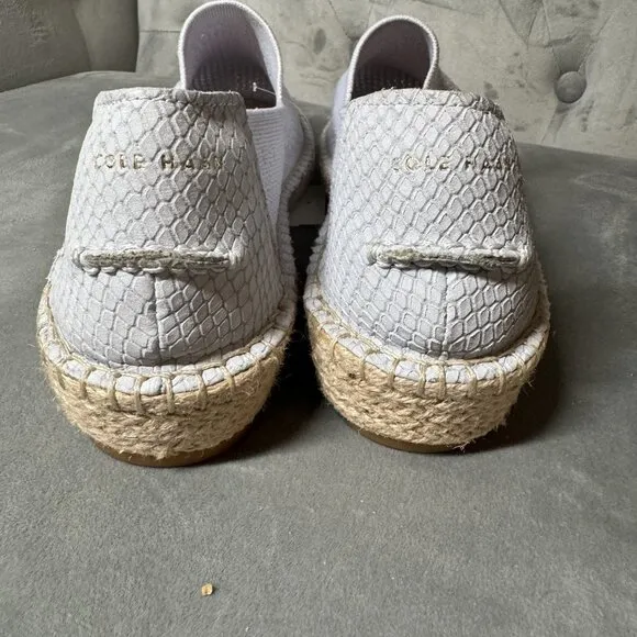 COLE HAAN Cloudfeel Stitchlite Espadrilles Halogen Blue Knit Size‎ 9 1/2 NEW