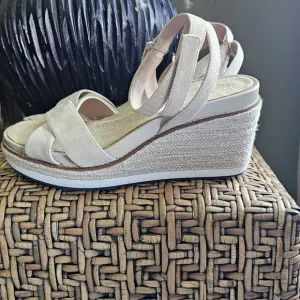 Cole Haan Cream Espadrille Shoes with Woven Straps