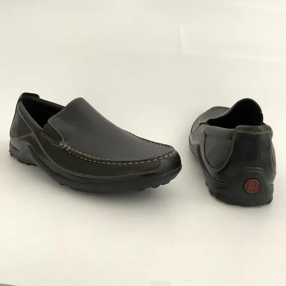 Cole Haan Loafers Men Size 10.5M Black Tucker Leather Slip-on Shoe India