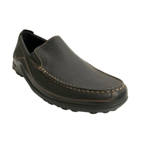 Cole Haan Loafers Men Size 10.5M Black Tucker Leather Slip-on Shoe India