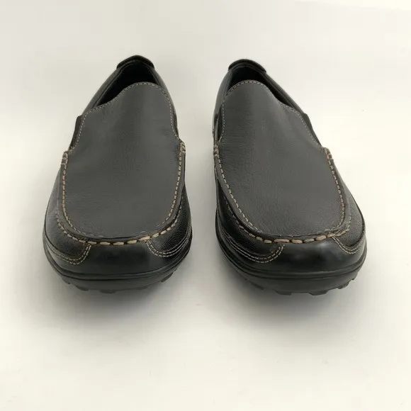 Cole Haan Loafers Men Size 10.5M Black Tucker Leather Slip-on Shoe India