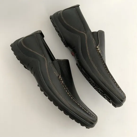 Cole Haan Loafers Men Size 10.5M Black Tucker Leather Slip-on Shoe India